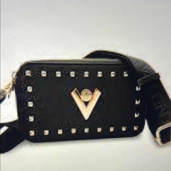 ❣️5/$25 Valentino Orlandi Black and Gold Crossbody Bag/ camera bag - Picture 1 of 6